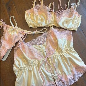 NWT/NWOT for love and lemons Jayden 3 piece lingerie set